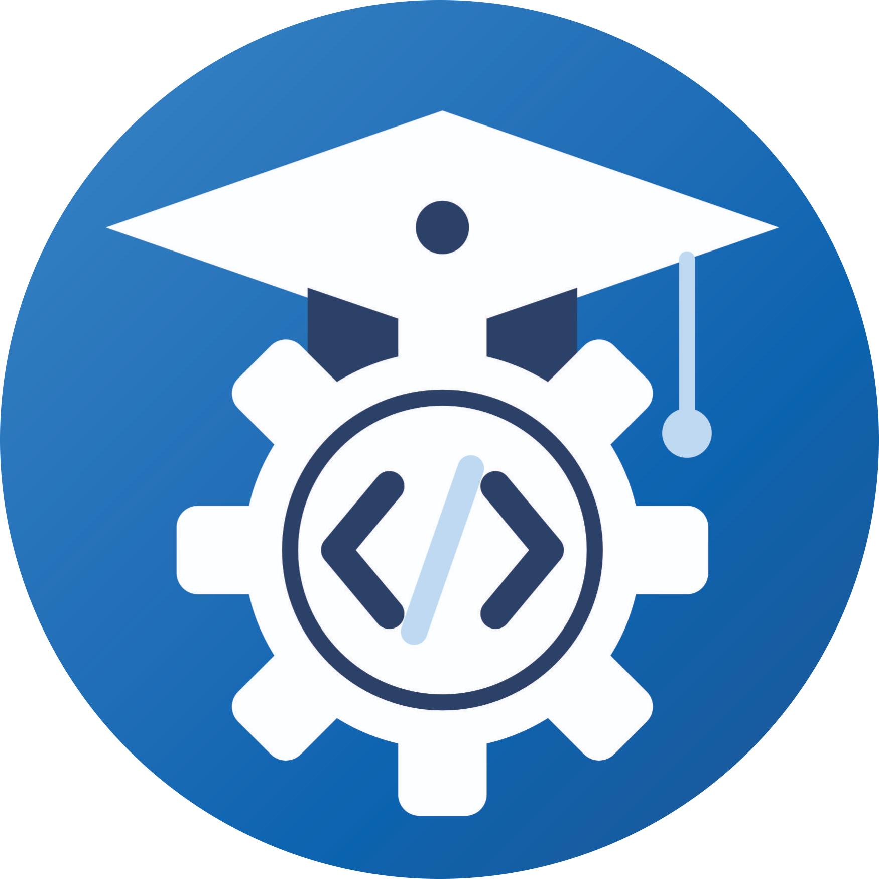 Logo circular da comunidade de Engenharia de Software UNINTER